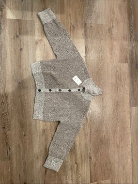 Quince Two-Tone Neutral Button Cardigan
